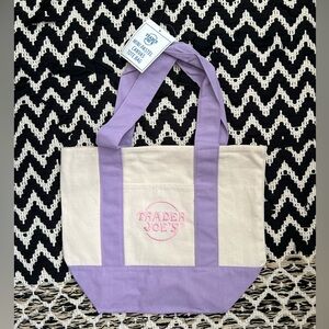 Trader Joe's Pastel Canvas Tote
